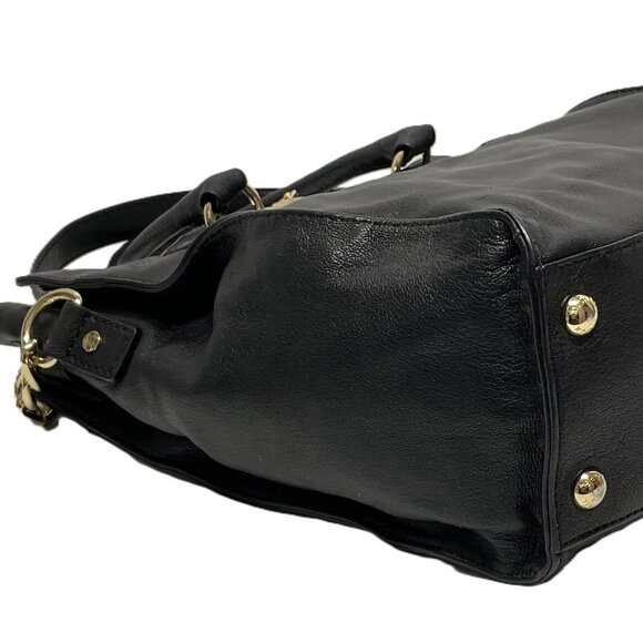 MICHAEL KORS Handbag Soft Black Leather Gold Locket Chain 2-Way *EUC* FABULOUS!! - Picture 9 of 15